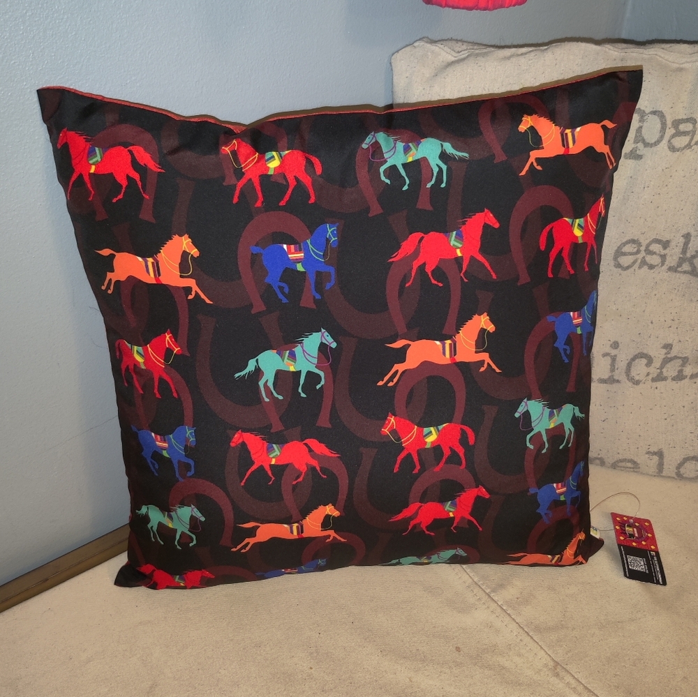 NWT The Elephant Company Horseshoe Pillow